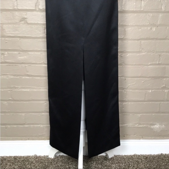 Long Black Zola Satin Evening Skirt - Sz 14 - Picture 4 of 6